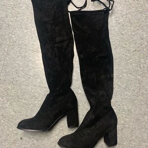 Black Suede knee Boots